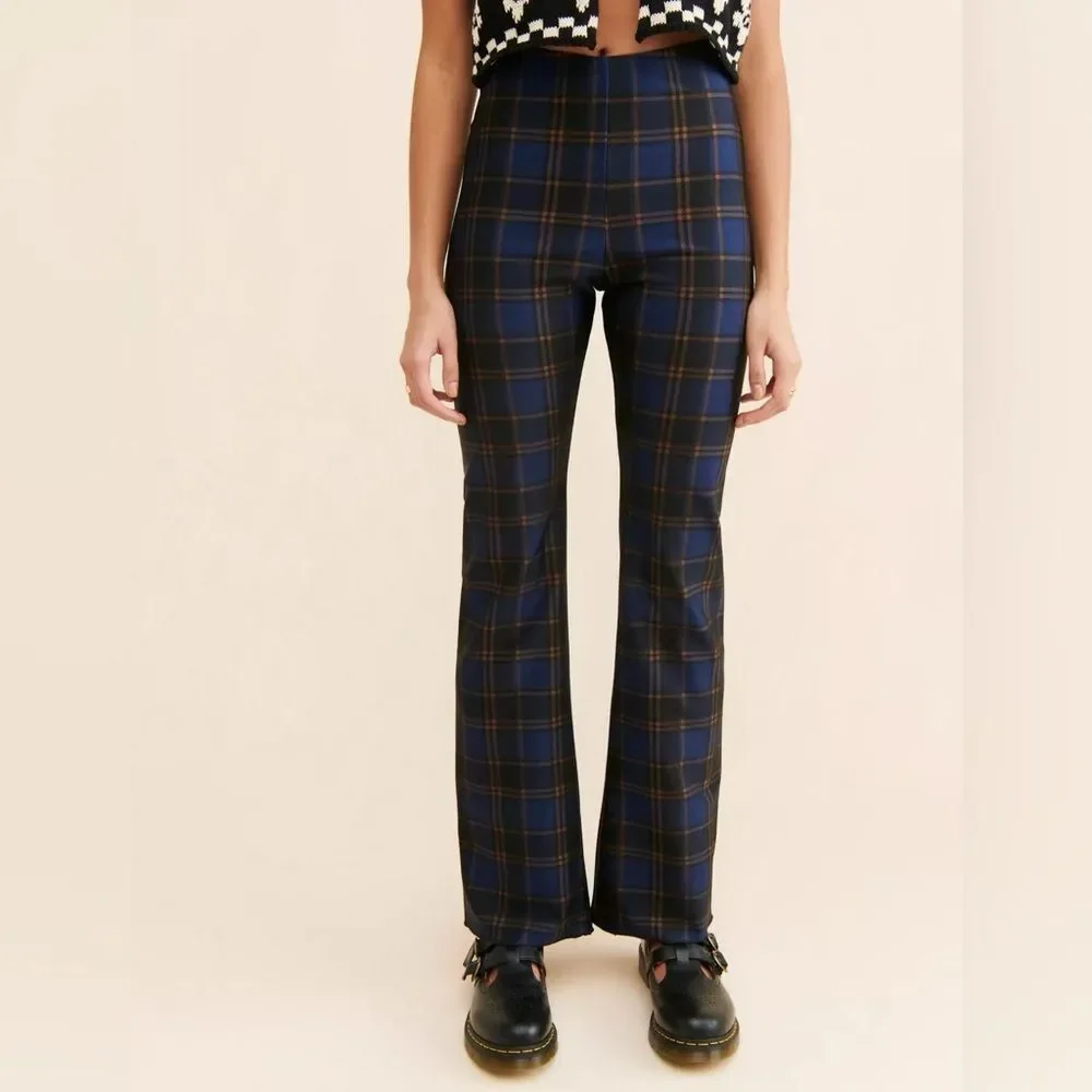 Good American | Plaid High-Rise Pants